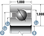 Type A Angular Contact Bearing Cross-section