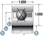 Type X Four-point Contact Bearing Cross-section