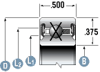 Type X Four-point Contact Bearing Cross-section