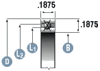 Type X Four-point Contact Bearing Cross-section