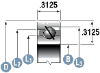 Type A Angular Contact Bearing Cross-section