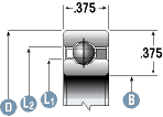 Type C Radial Contact Bearing Cross-section