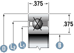 Type X Four-point Contact Bearing Cross-section