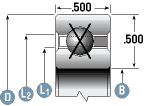 Type X Four-point Contact Bearing Cross-section