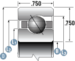 Type A Angular Contact Bearing Cross-section