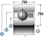 Type C Radial Contact Bearing Cross-section