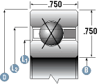 Type X Four-point Contact Bearing Cross-section