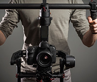 Camera stabilized in a gimbal system